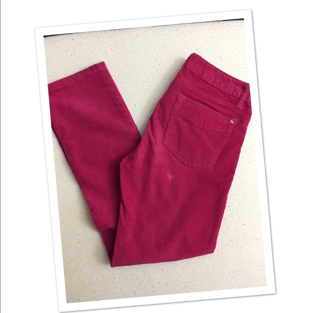 Gap 1969 straight leg pink corduroy pants